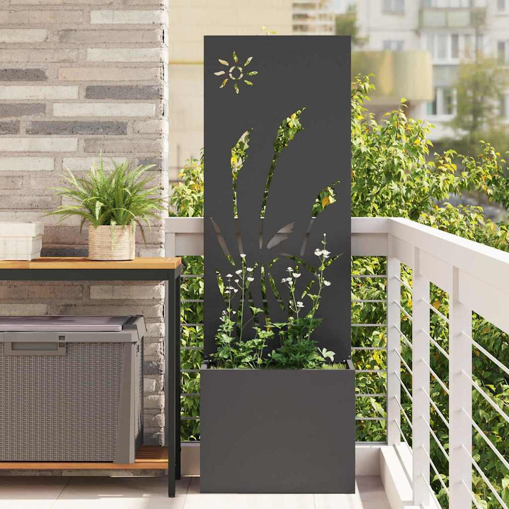 Garten Sichtschutz Leinwand Schwarz 50x150cm