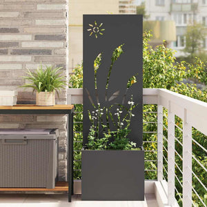 Garten Sichtschutz Leinwand Schwarz 50x150cm