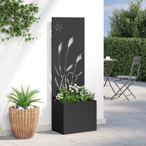 Garten Sichtschutz Leinwand Schwarz 50x150cm