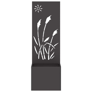 Garten Sichtschutz Leinwand Schwarz 50x150cm