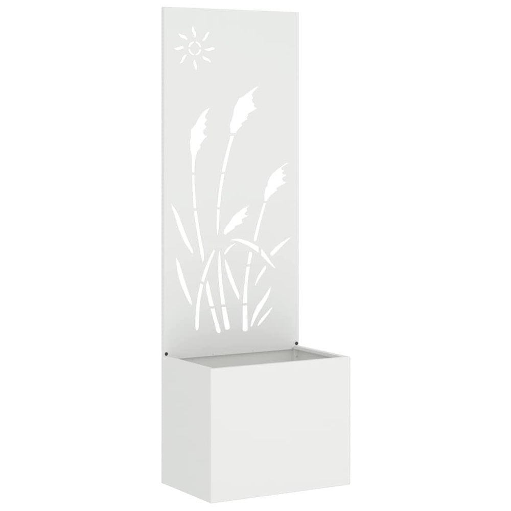 Garten Sichtschutz Leinwand Weiß 50x150cm