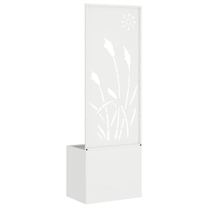 Garten Sichtschutz Leinwand Weiß 50x150cm