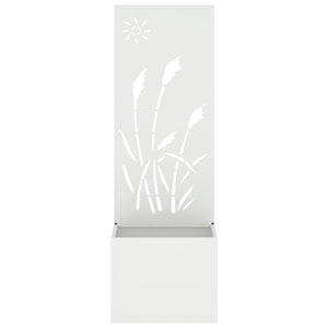 Garten Sichtschutz Leinwand Weiß 50x150cm