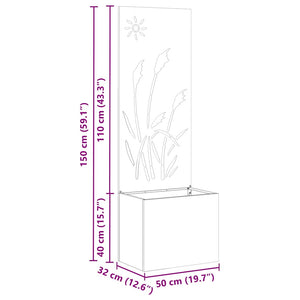 Garten Sichtschutz Silber 50x150cm