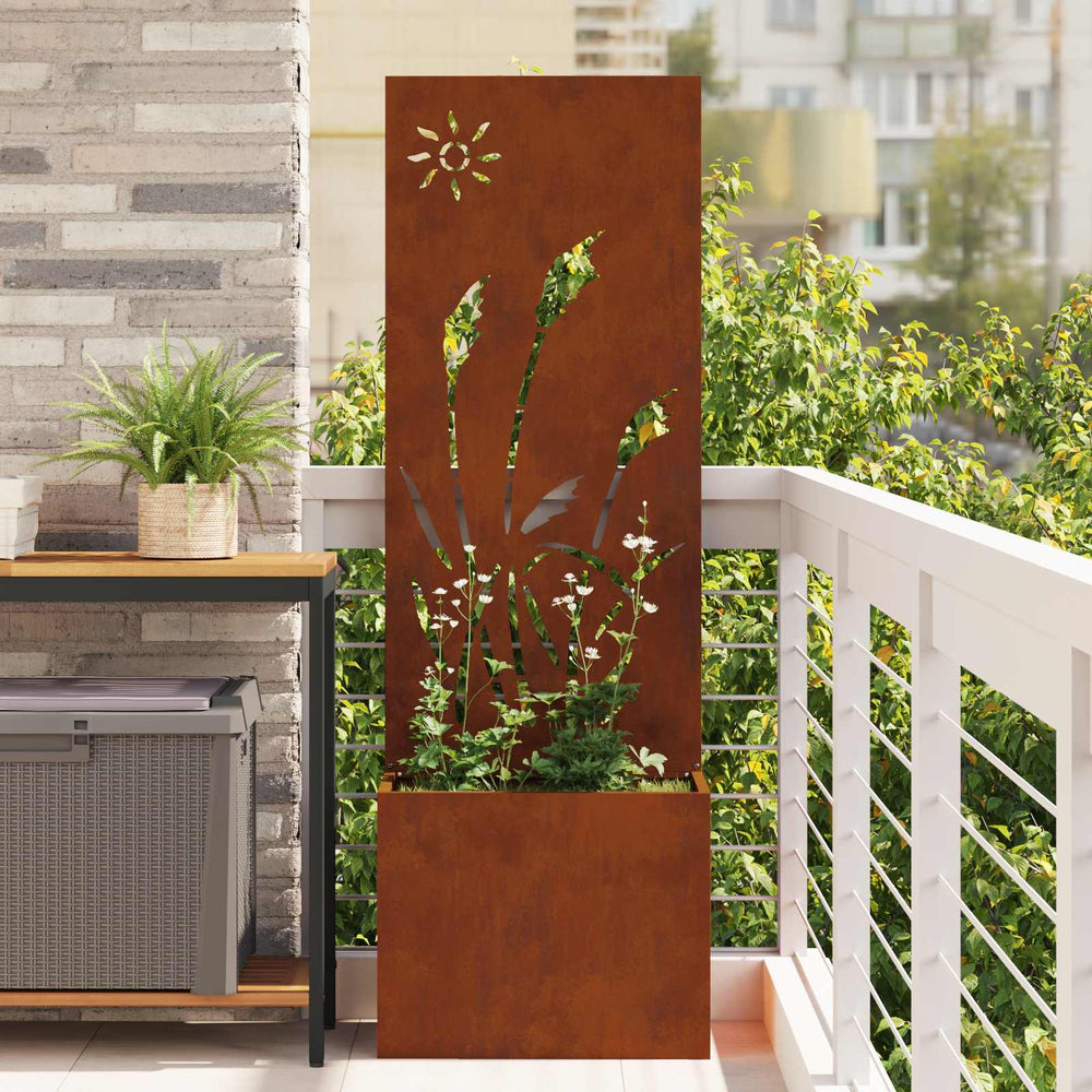 Garten Sichtschutz Rost Optik 50x150cm