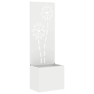 Garten Sichtschutz Floral Weiß 50x150cm