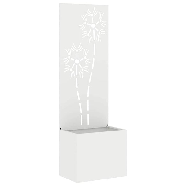 Garten Sichtschutz Floral Weiß 50x150cm