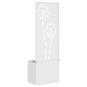 Garten Sichtschutz Floral Weiß 50x150cm