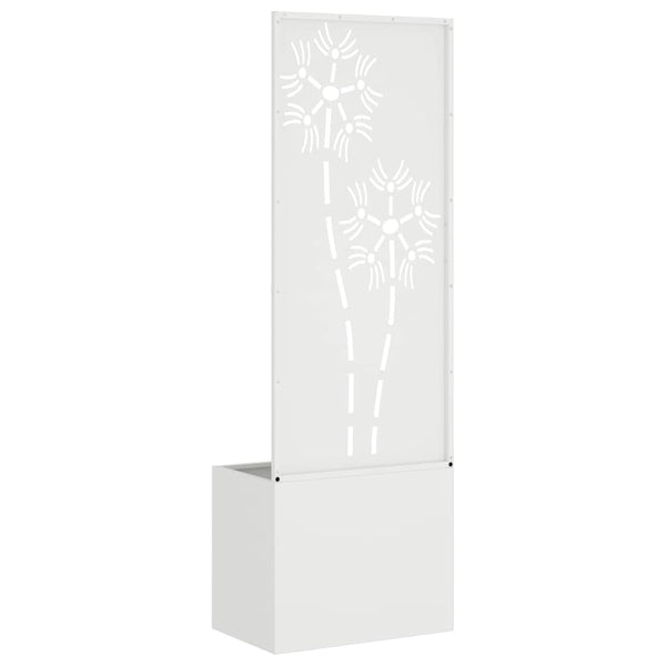 Garten Sichtschutz Floral Weiß 50x150cm