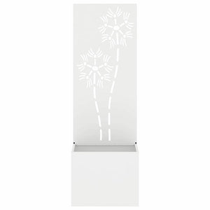 Garten Sichtschutz Floral Weiß 50x150cm