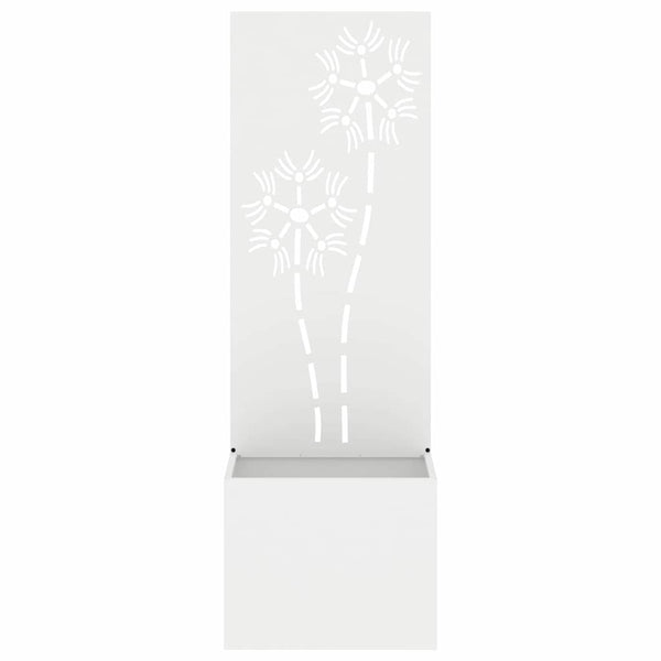 Garten Sichtschutz Floral Weiß 50x150cm