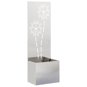 Garten Sichtschutz Floral Silber 50x150cm