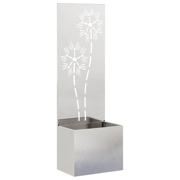 Garten Sichtschutz Floral Silber 50x150cm