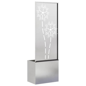 Garten Sichtschutz Floral Silber 50x150cm