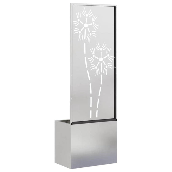 Garten Sichtschutz Floral Silber 50x150cm