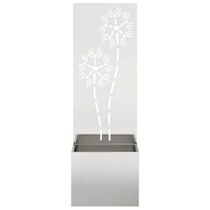 Garten Sichtschutz Floral Silber 50x150cm