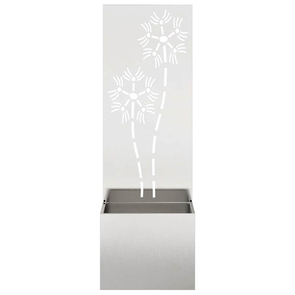 Garten Sichtschutz Floral Silber 50x150cm