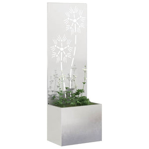Garten Sichtschutz Floral Silber 50x150cm