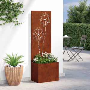 Garten Sichtschutz Floral Rostig 150cm