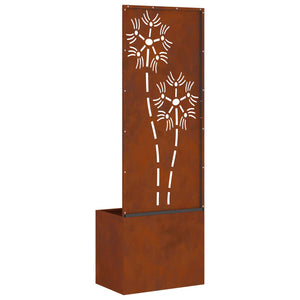 Garten Sichtschutz Floral Rostig 150cm