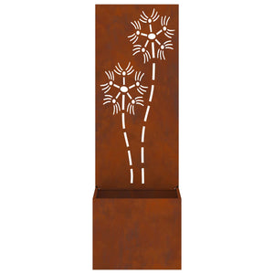 Garten Sichtschutz Floral Rostig 150cm