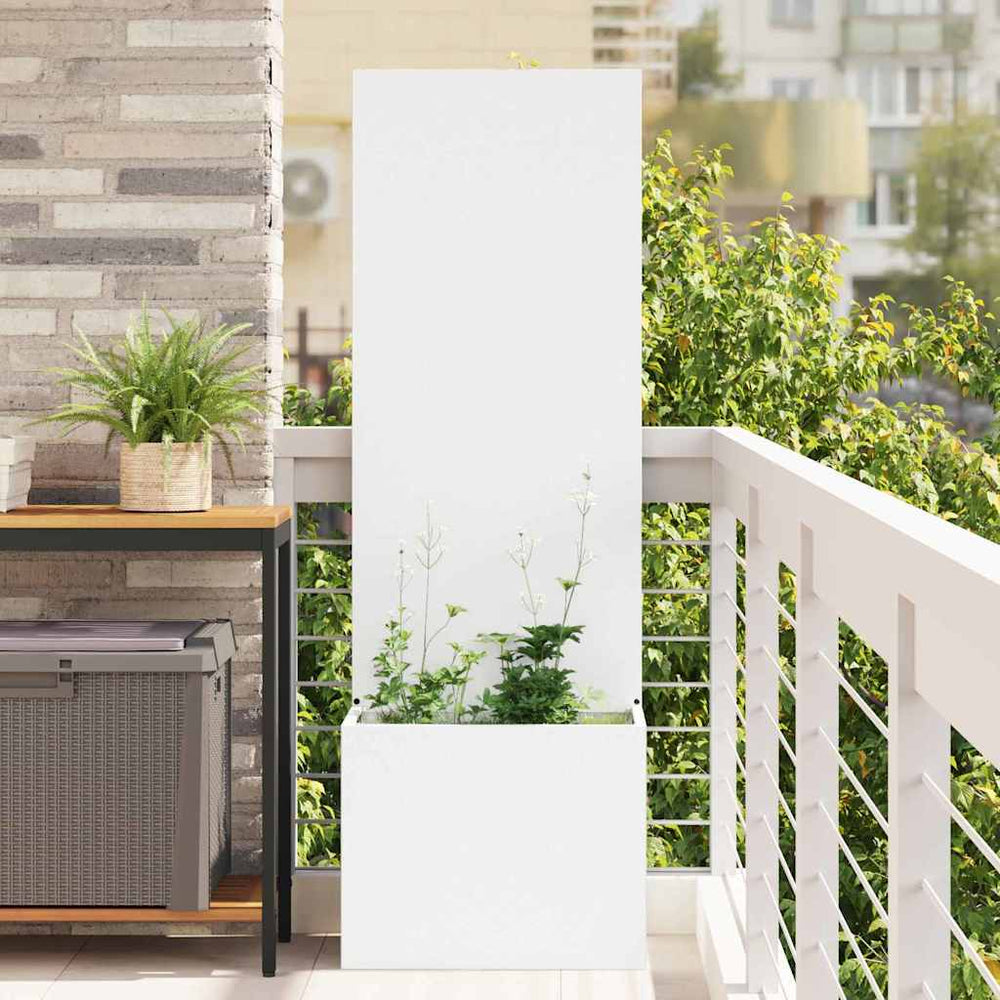 Garten Sichtschutz Leinwand Weiß 150cm