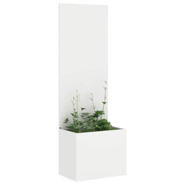 Garten Sichtschutz Leinwand Weiß 150cm