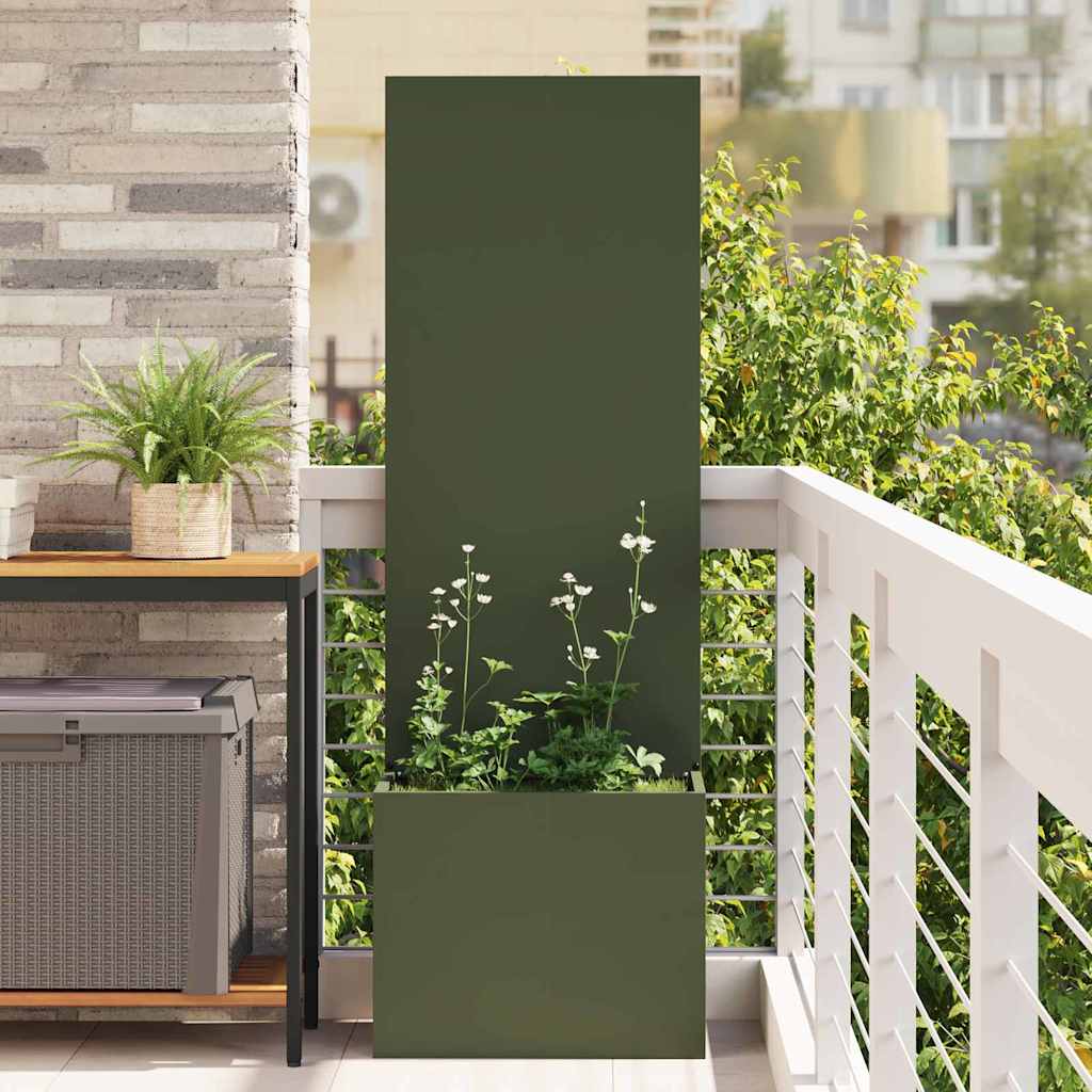 Olivgrüne Garten Sichtschutz-Leinwand 50x150 cm