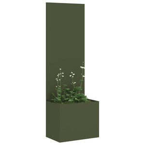 Olivgrüne Garten Sichtschutz-Leinwand 50x150 cm
