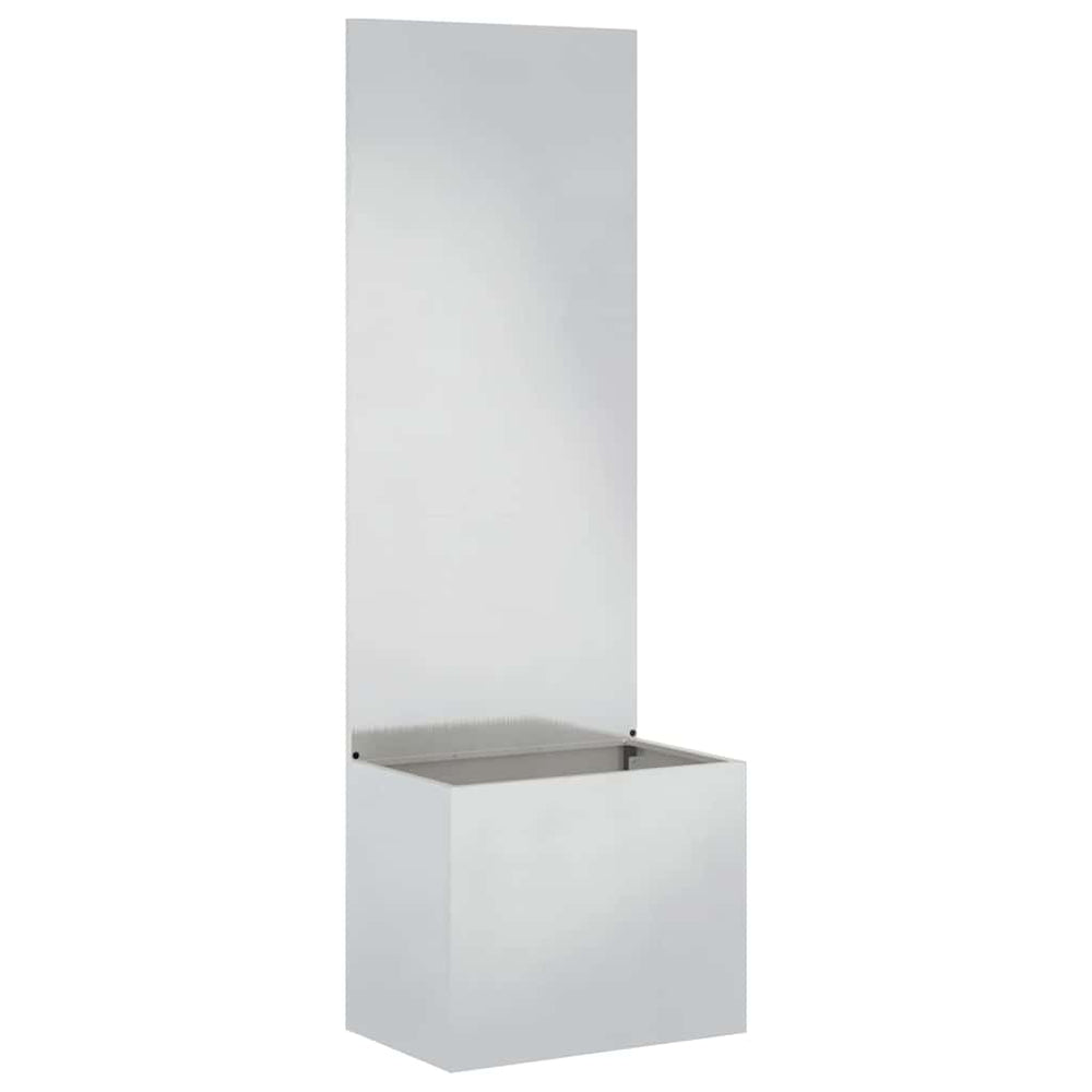 Garten Sichtschutz Silber 150cm Edelstahl