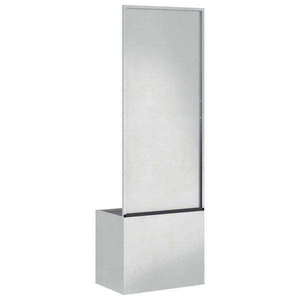 Garten Sichtschutz Silber 150cm Edelstahl