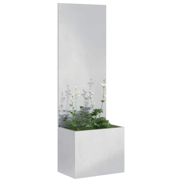 Garten Sichtschutz Silber 150cm Edelstahl