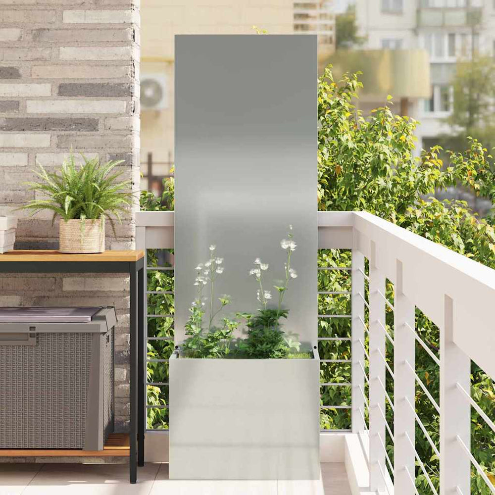 Garten Sichtschutz Leinwand Silber 150cm