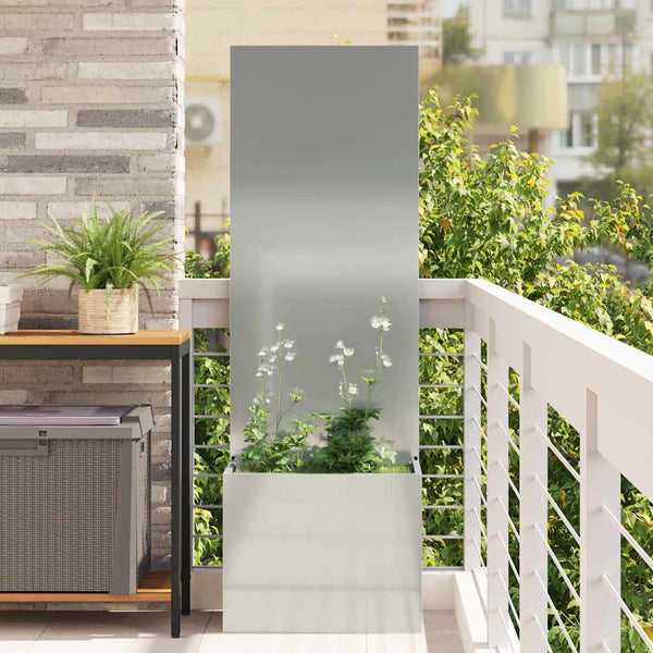Garten Sichtschutz Leinwand Silber 150cm