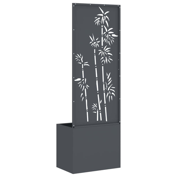 Garten Sichtschutz Floral Anthrazit 50x150cm