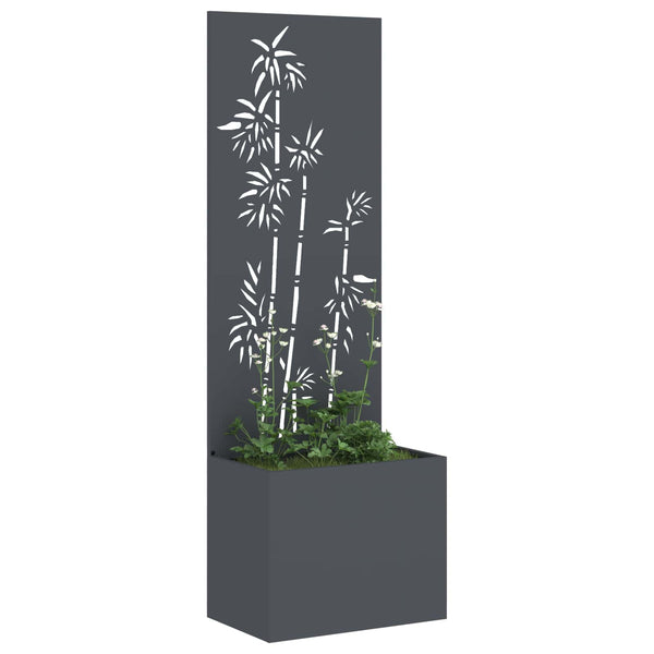 Garten Sichtschutz Floral Anthrazit 50x150cm
