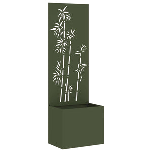 vidaXL Brise-vue de jardin floral vert olive 50 x 150 cm