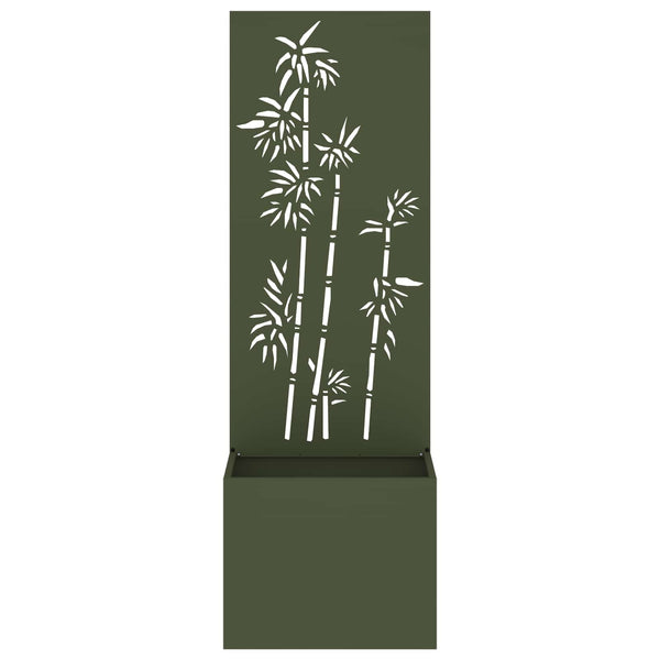 vidaXL Brise-vue de jardin floral vert olive 50 x 150 cm