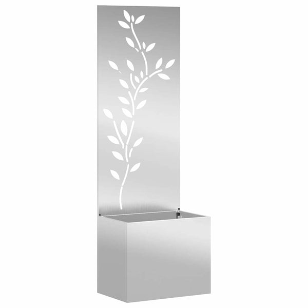 Garten Sichtschutz Floral Silber 150cm