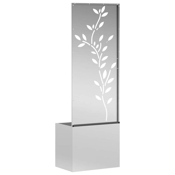 Garten Sichtschutz Floral Silber 150cm