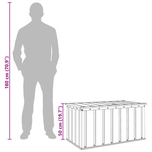 Gartenbox Stahl Schwarz 101x56,5x50cm