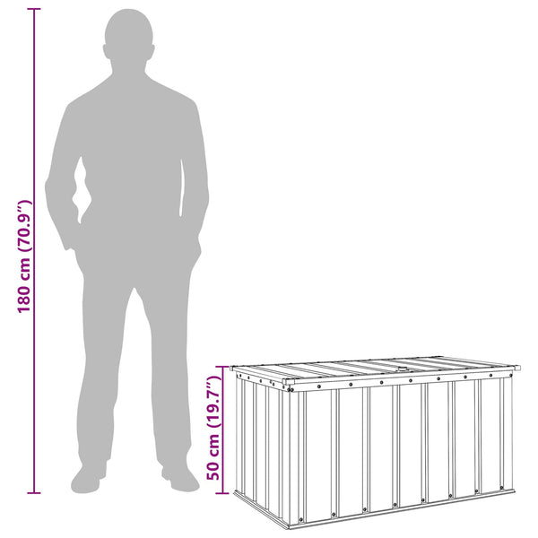 Gartenbox Stahl Schwarz 101x56,5x50cm