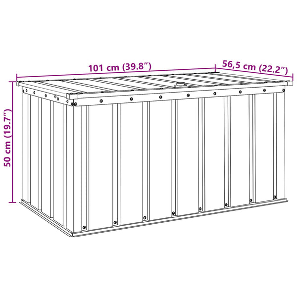 Gartenbox Stahl Schwarz 101x56,5x50cm
