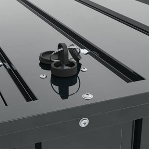 Gartenlagerbox Stahl Schwarz 101x82x50cm