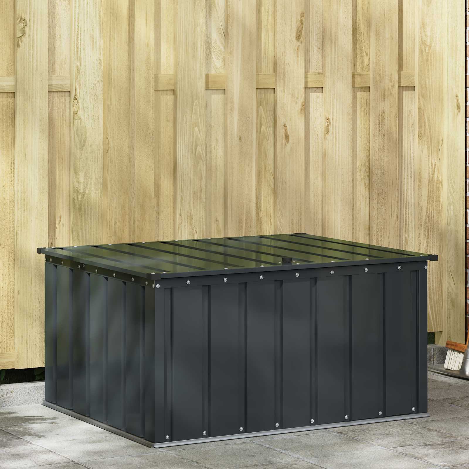 Gartenlagerbox Stahl Schwarz 101x82x50cm