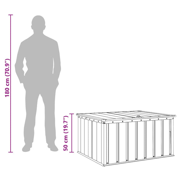 Gartenlagerbox Stahl Schwarz 101x82x50cm