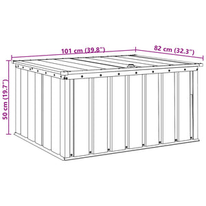 Gartenlagerbox Stahl Schwarz 101x82x50cm