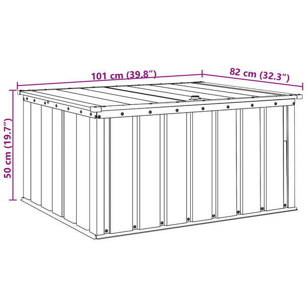 Gartenlagerbox Stahl Schwarz 101x82x50cm