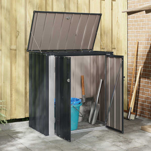 Gartenbox Schwarz Stahl 101,5 cm