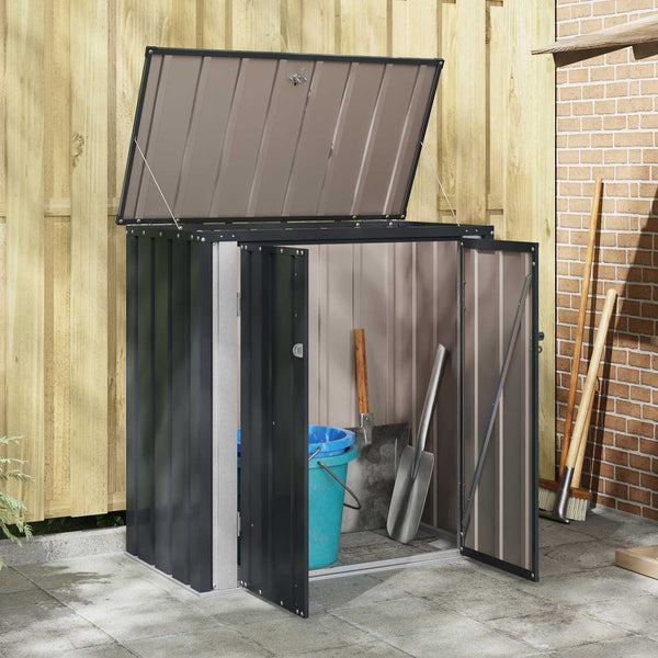 Gartenbox Schwarz Stahl 101,5 cm